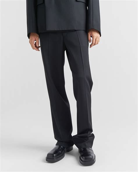 prada wool trousers|Prada cargo trousers.